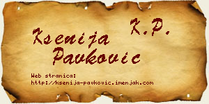 Ksenija Pavković vizit kartica